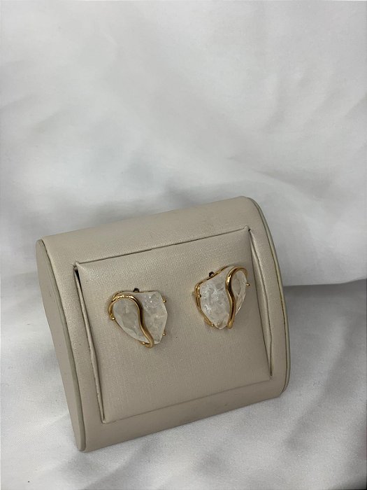 BRINCO DOURADO COM PEDRA
