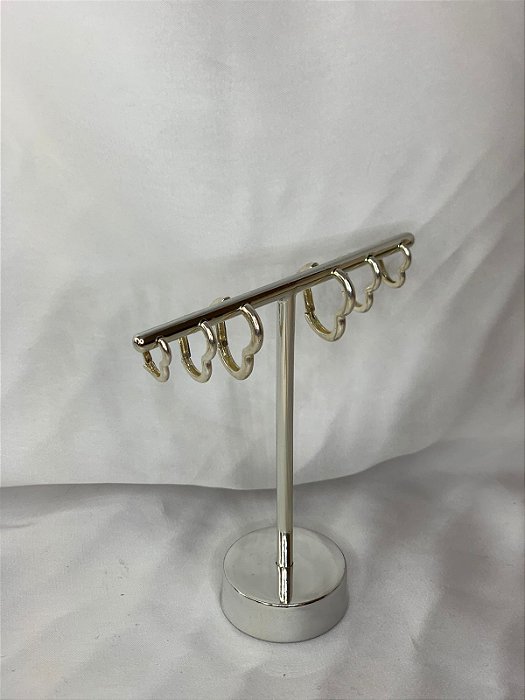 TRIO DE ARGOLA PRATAS CORAÇÃO