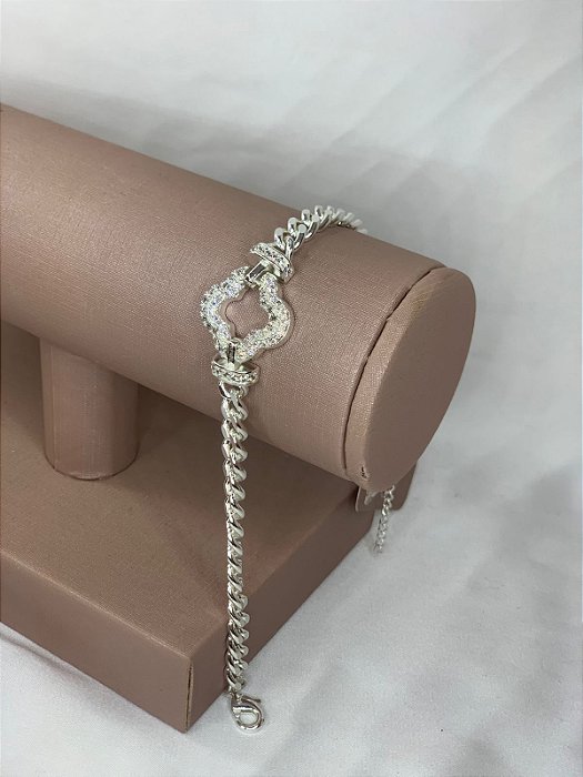 PULSEIRA VAN CLEEF CRAVEJADA PRATA