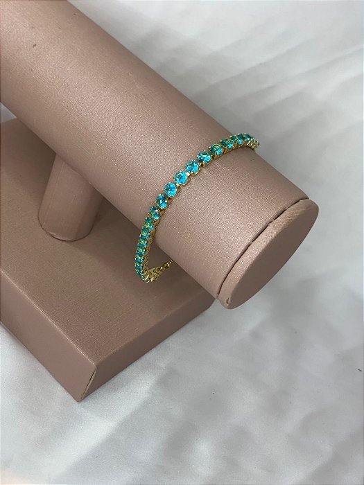 PULSEIRA AZUL DOURADA