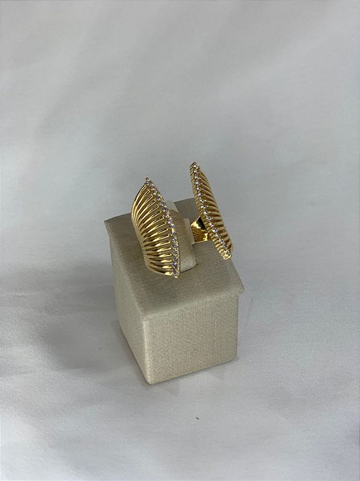 ANEL DOURADO REGULAVEL CRAVEJADO