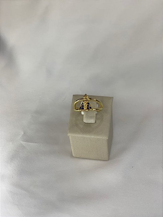 ANEL DOURADO NOSSA SENHORA PEDRA AZUL