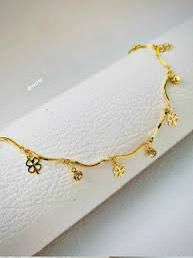 PULSEIRA LACINHOS PENDURADOS BANHO OURO