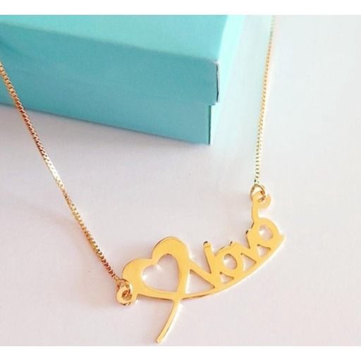 COLAR COM PINGENTE VOVÓ BANHO OURO