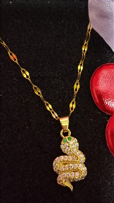 COLAR COM PINGENTE DE SERPENTE