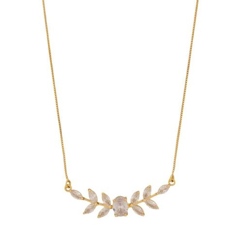 COLAR RAMO ZIRCONIA DOURADO