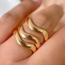 TRIO DE ANEL DOURADO