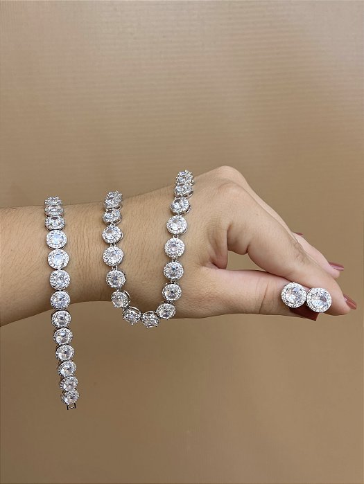 PULSEIRA INSPIRAÇÃO SWAROVSKI ANGELIC RODIO - G