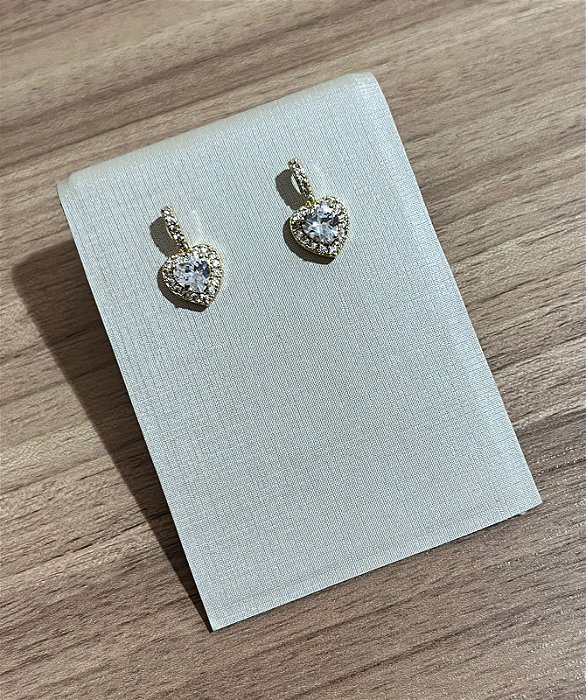 BRINCO CORAÇÃO CRAVEJADO COM ZIRCONIA OURO