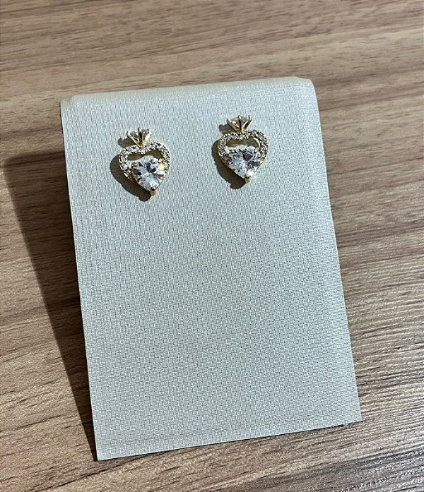 BRINCO CORAÇÃO CRAVEJADO COM ZIRCONIA