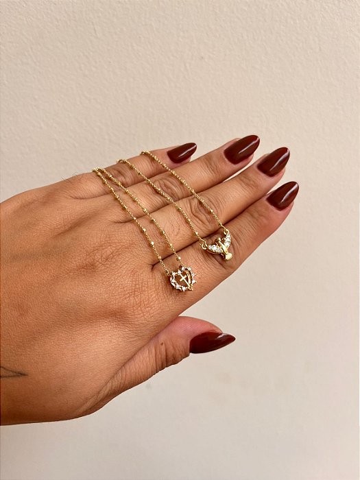 COLAR ESCAPULÁRIO ESPIRITO SANTO CRAVEJADO