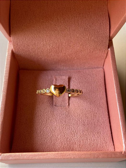 ANEL ALIANÇA CORAÇÃO MACIÇO