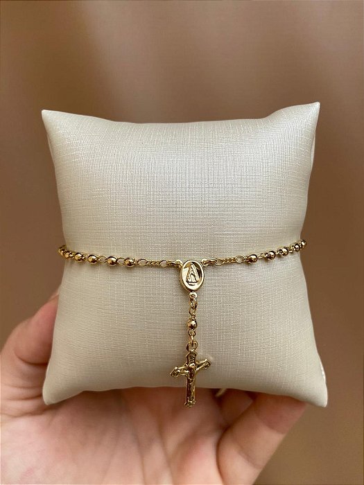 PULSEIRA TERÇO COM BOLINHAS