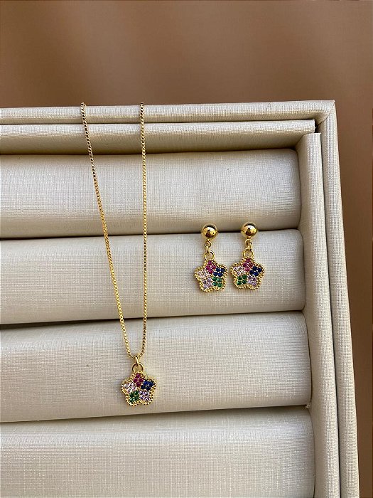 CONJUNTO INFANTIL FLOR COLORS