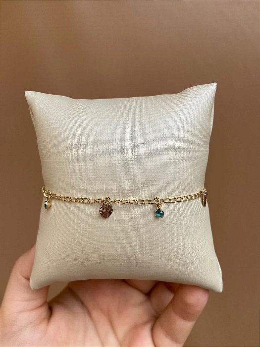 PULSEIRA INFANTIL CORAÇÕES LISOS E COLORIDOS