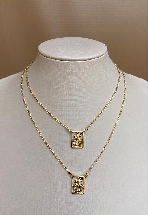 COLAR ESCAPULARIO SÃO JORGE MARCULINO 67CM