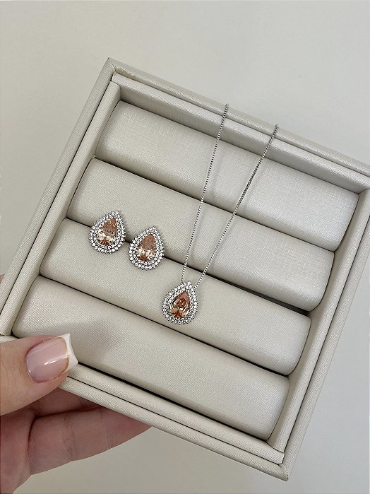 Conjunto gota crav champagne