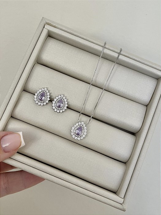 Conjunto gota crav Lilás