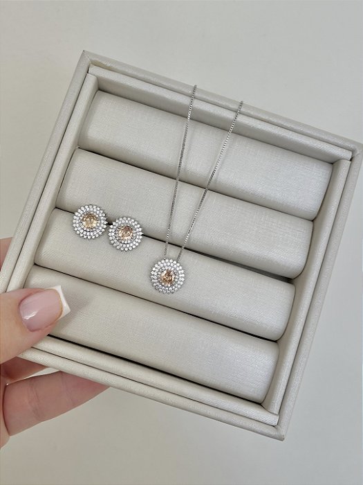 Conjunto red. crav dupla Champagne