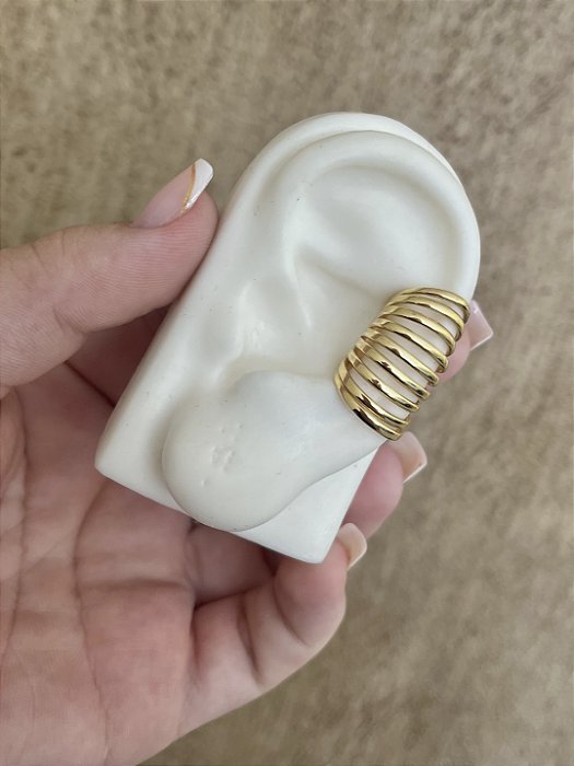 PIRCING FAKE NOVE LINHAS DOURADO