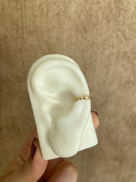 PIRCING FAKE BOLINHAS OVAIS DOURADO