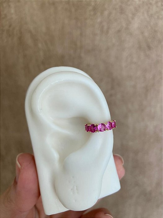 PIRCING FAKE CRISTAIS PINK