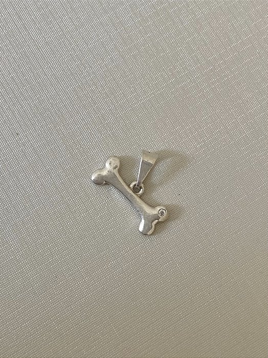 PINGENTE PARA COLAR OSSO PRATA