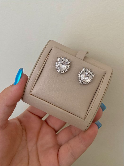 BRINCO CORAÇÃO NAVETES DE CRISTAL