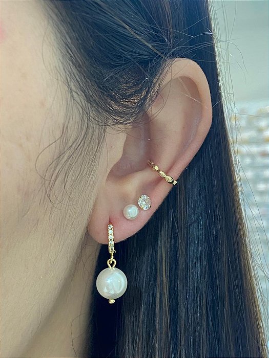 BRINCO TRIO DE PEROLA E PONTO DE LUZ