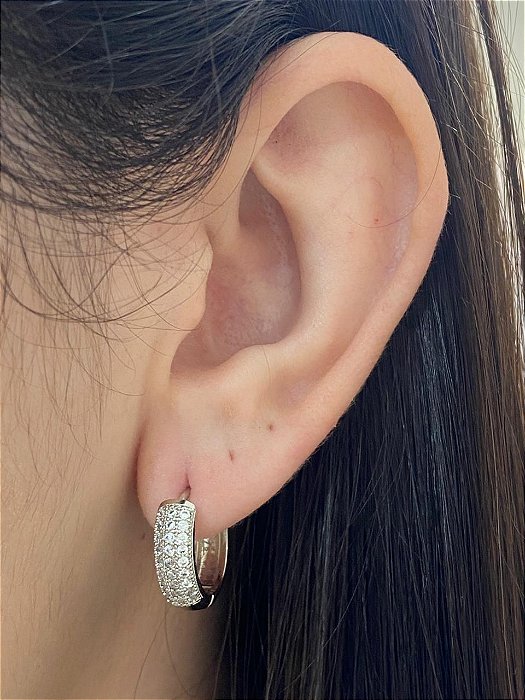 BRINCO ARGOLA CLICK CRAV 3 FILEIRAS RODIO