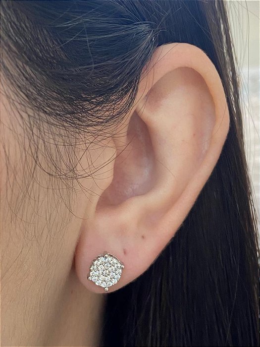 BRINCO REDONDO PEQ CRAVEJADO NO RODIO M