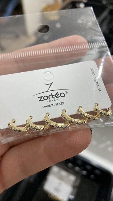 BRINCO TRIO ARGOLINHA CLICK COLORS DOURADO