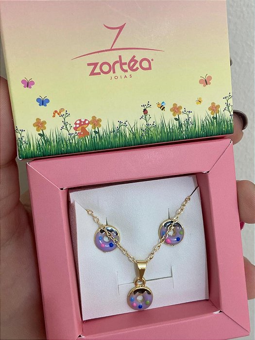 CONJUNTO INFANTIL DONUTS LILAS