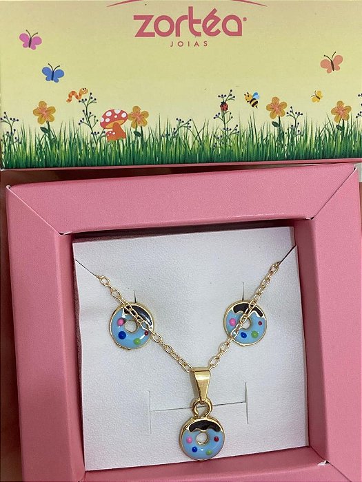 CONJUNTO INFANTIL DONUTS AZUL