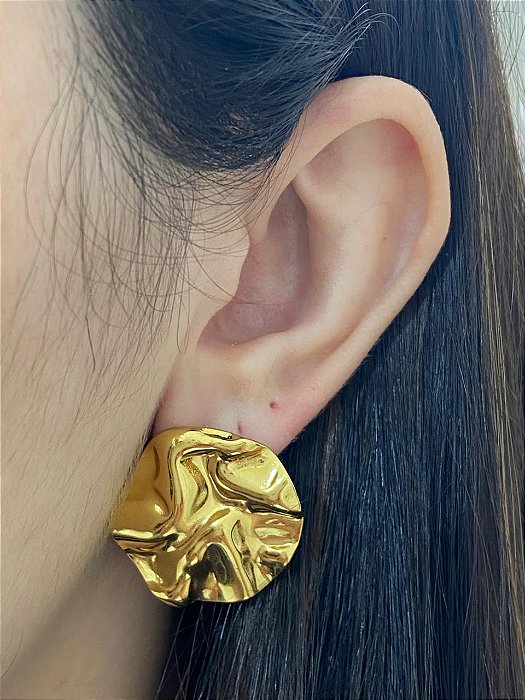 BRINCO DOURADO ORGANICO REDONDO