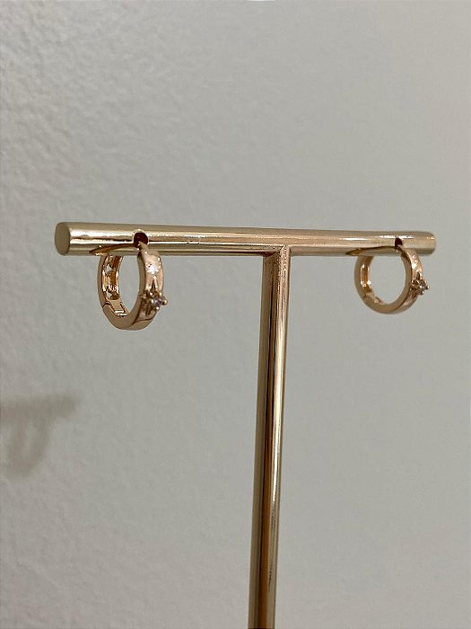 BRINCO CLICK DOURADO COM X