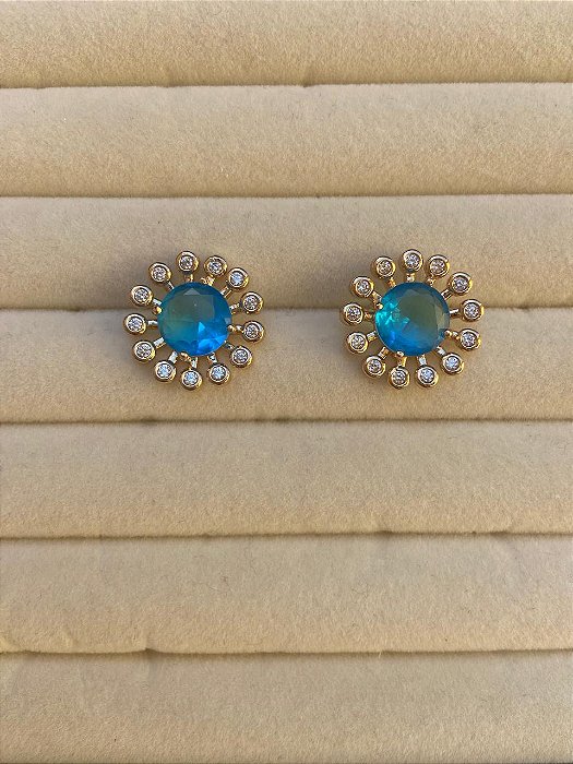 BRINCO SOLAR CRAVEJADO AZUL TIFFANY