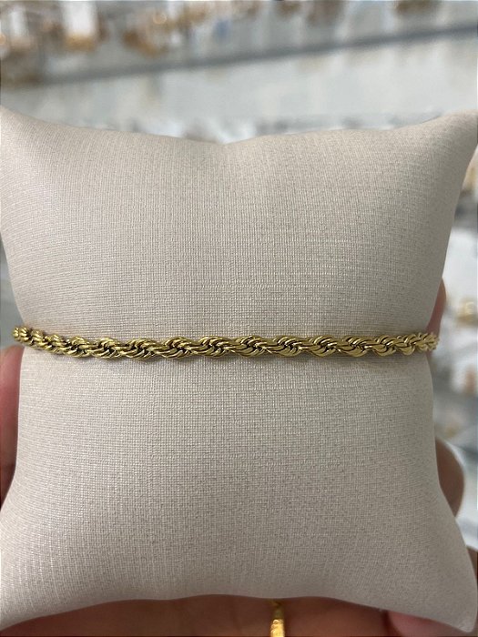 PULSEIRA AÇO FITA BAIANA DOURADA