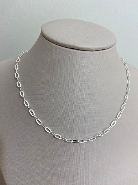 COLAR CHOCKER ELO CARTIER OVAL PRATA