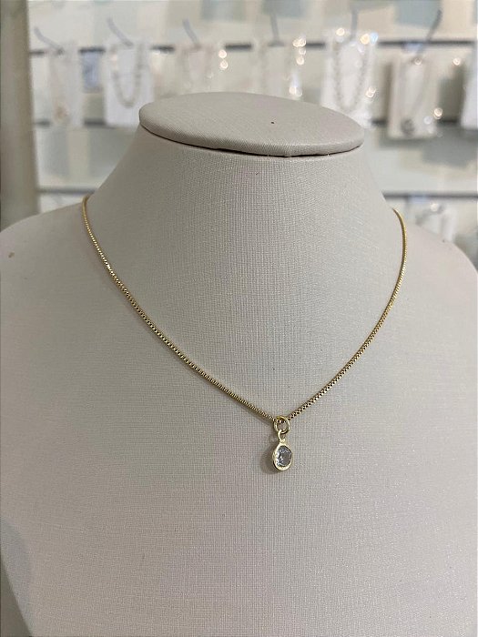 COLAR DOURADO CHOCKER PONTO DE LUZ