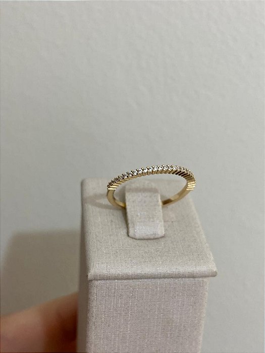 ANEL MEIA ALIANÇA DOURADO
