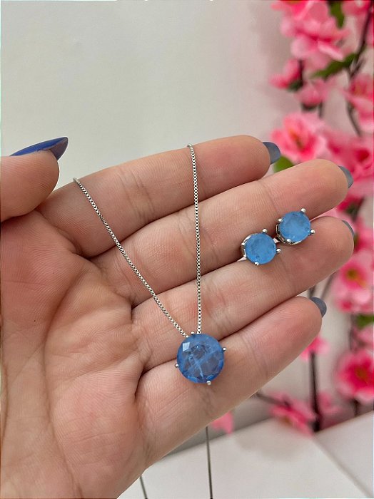 CONJUNTO REDONDO PEDRA AZUL
