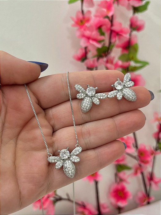 CONJUNTO ABELHA CRAVEJADA CRYSTAL