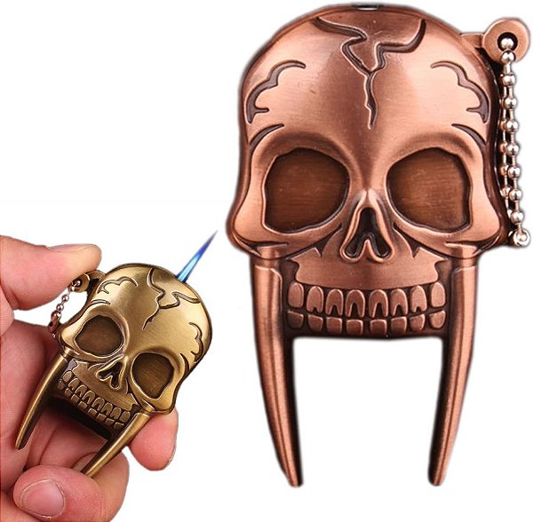 Isqueiro Maçarico Recarregável A24 Caveira