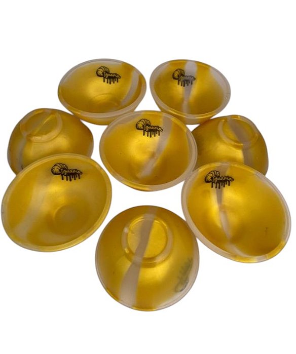 Cuia de Silicone Nacional Iguaria (1und) - Dourado e Transparente