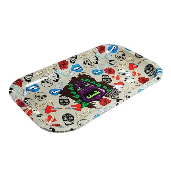 Bandeja Metal Media Bros Vintage Old School Brown (1Und)