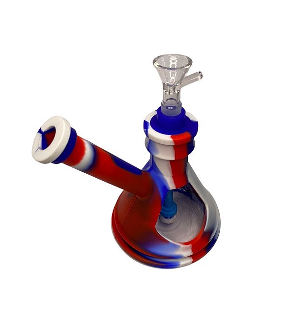 Bong de Vidro e Silicone Moon 17cm