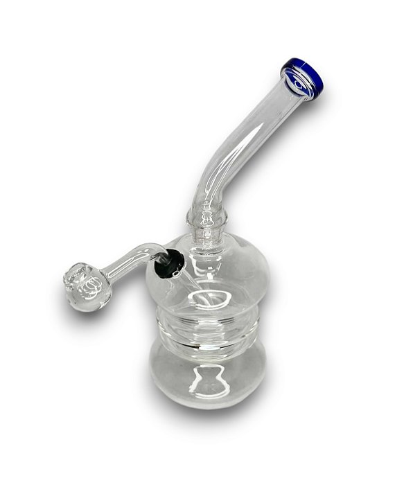 Bong de Vidro p/Óleo Bocal Azul 16cm