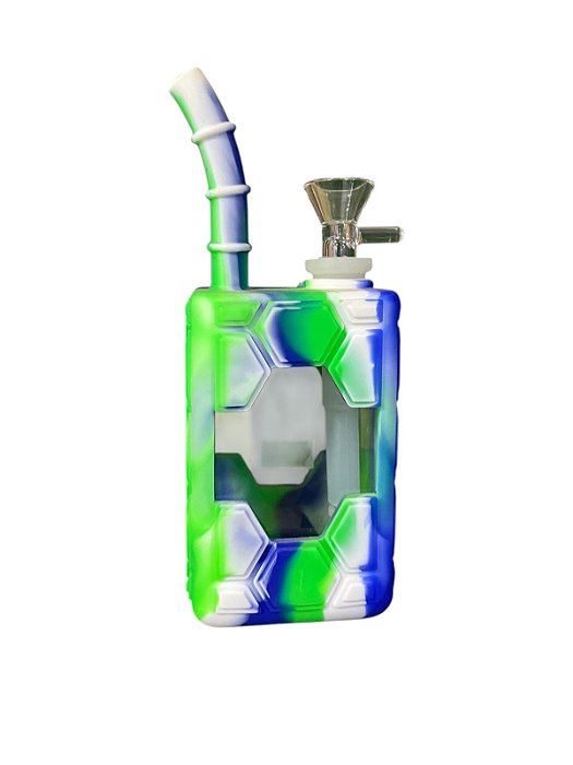 Bong de Vidro e Silicone 17cm