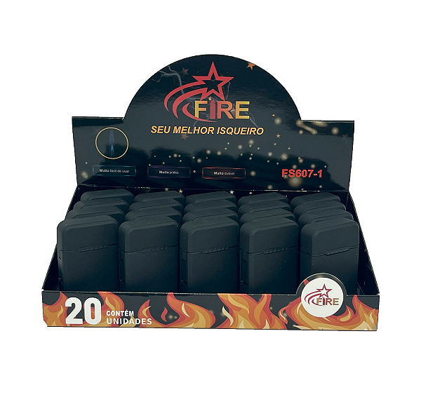 Isqueiro Maçarico Firestar Black FS607-1 (1Und)